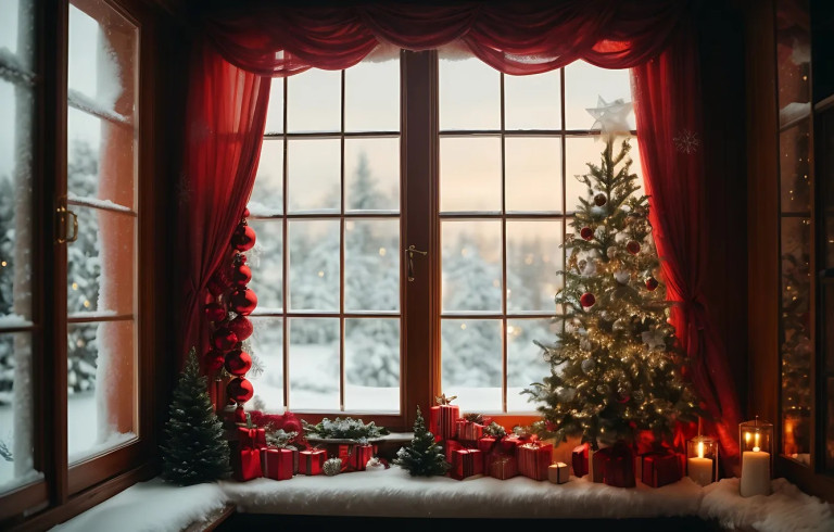 Елка у окна