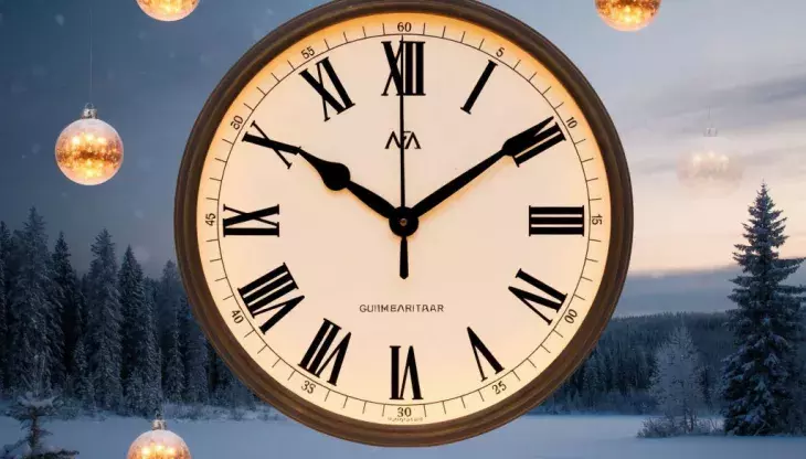 Часы над снегом