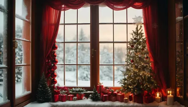 Елка у окна